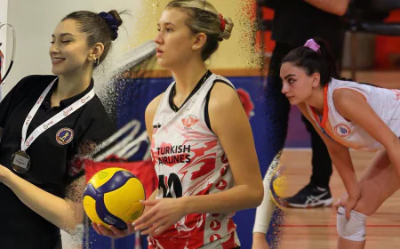 62 Kız Öğrenci Sahada: Big Rapids Lisesi’nden Mini Voleybol Akademisi